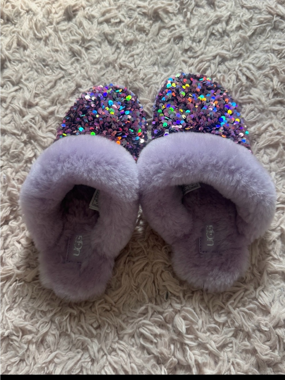 UGG Lavender Sequin Slip-On Slippers